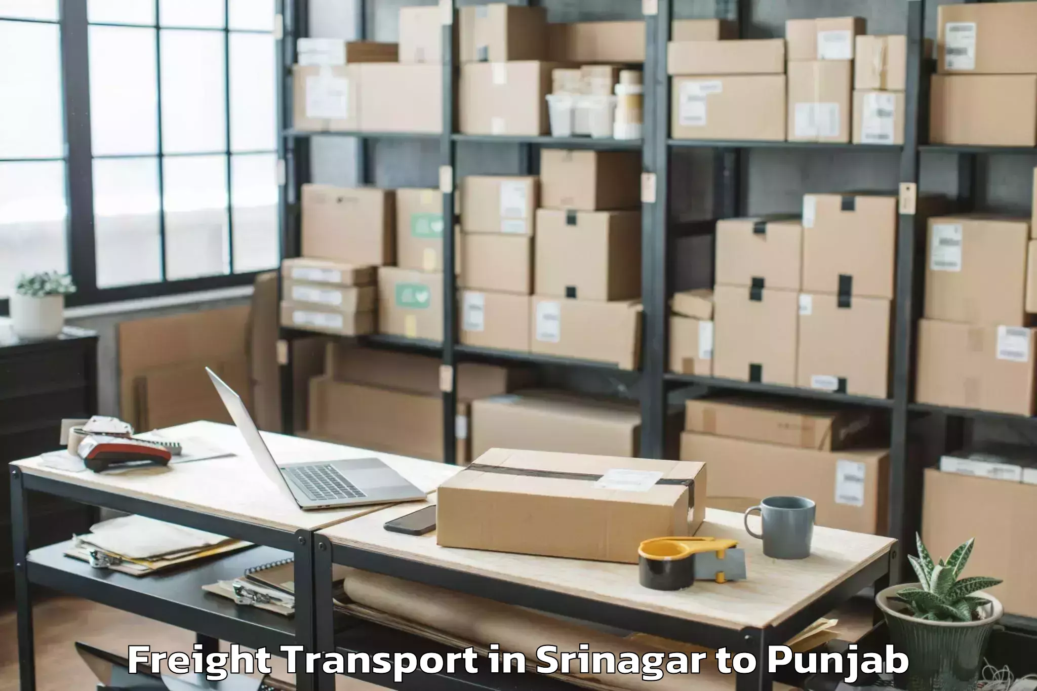 Book Srinagar to Kotkapura Freight Transport